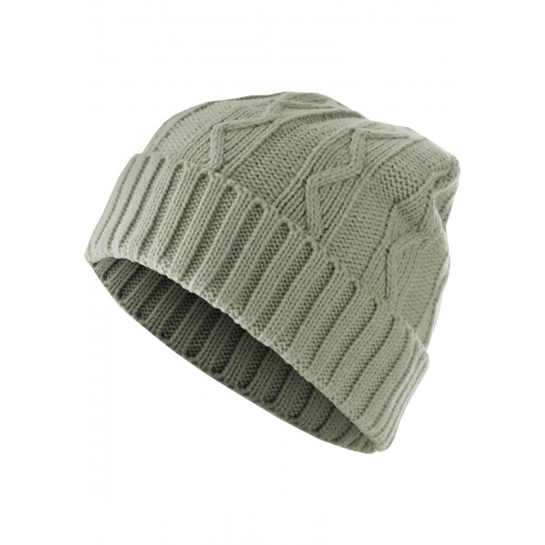 MasterDis Beanie Cable Flap grau