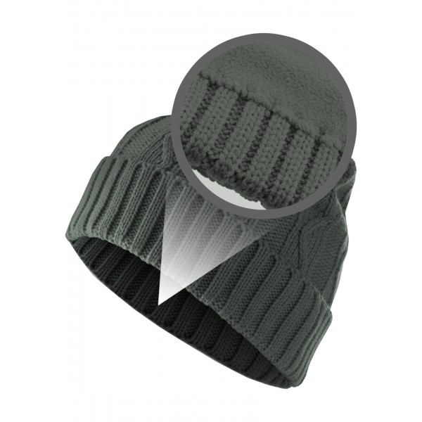 MasterDis Beanie Cable Flap dunkelgrau 