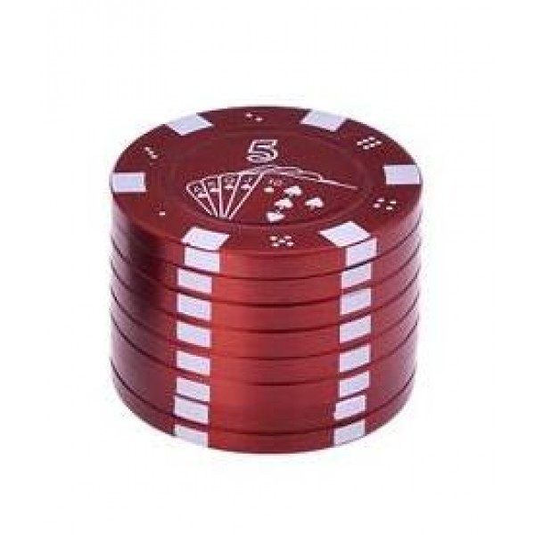 Champ High Poker Chips Grinder 3-teilig rot