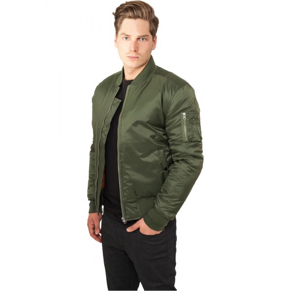 URBAN CLASSICS Basic Bomber Jacke (olive)