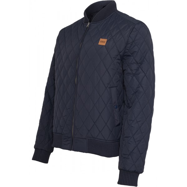 URBAN CLASSICS Diamond Quilt Nylon Jacke (navy)