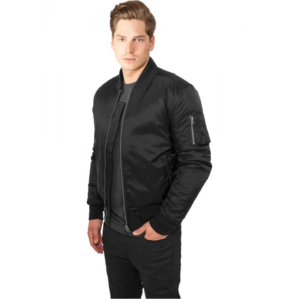 URBAN CLASSICS Basic Bomber Jacke (schwarz)