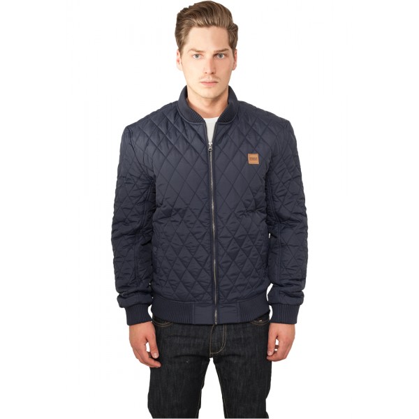 URBAN CLASSICS Diamond Quilt Nylon Jacke (navy)