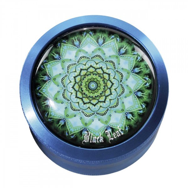 'Black Leaf' 'Mandala' Alu-Grinder 4-tlg. blau