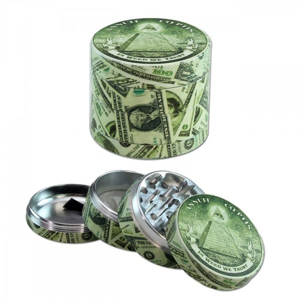 Black Leaf 'Dollar' Aluminium Grinder 4-tlg.