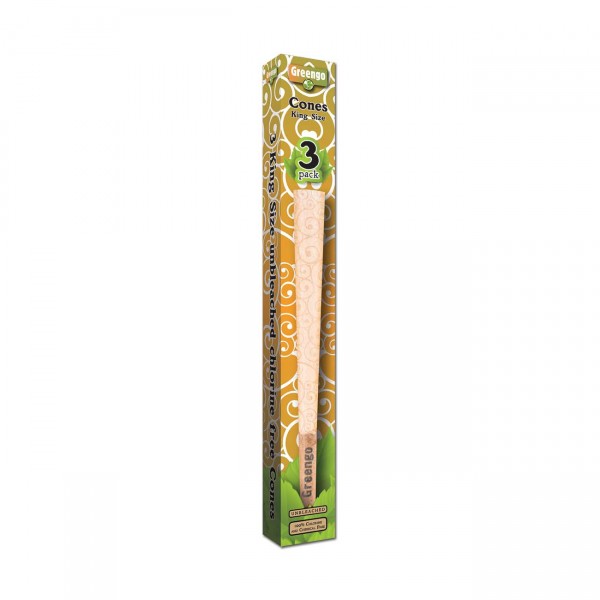 Greengo Cones Konische Hülsen King Size ungebleicht 3er Pack