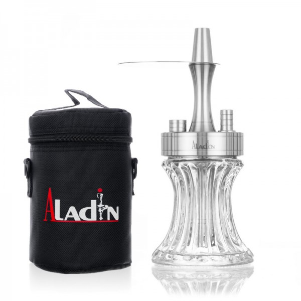 Aladin Edelstahl Shisha 2GO Portable Hookah mit Tasche