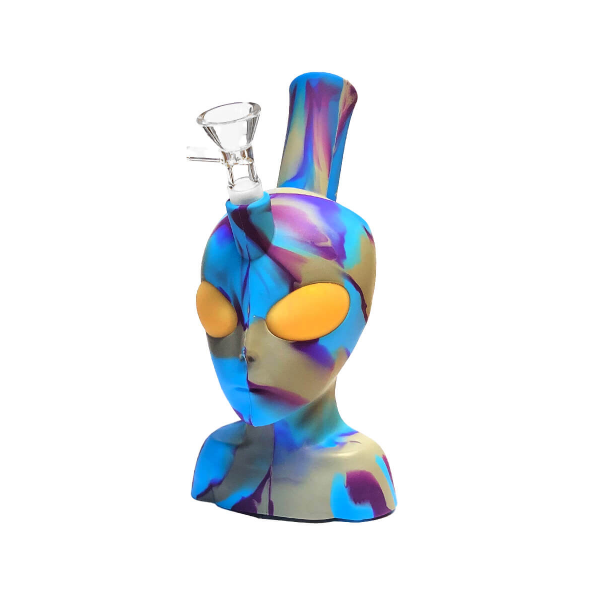 Silikonbong Alien 20 cm blau