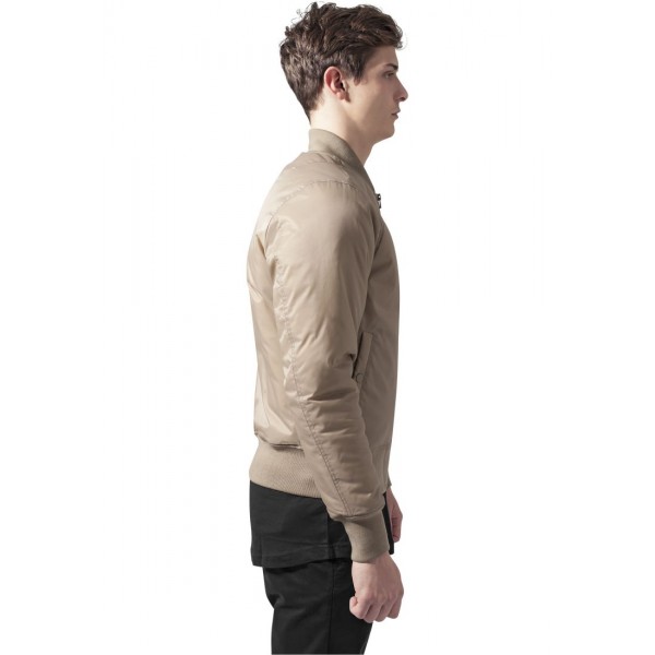 URBAN CLASSICS Basic Bomber Jacke (beige)