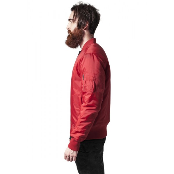 URBAN CLASSICS Basic Bomber Jacke (fire red)