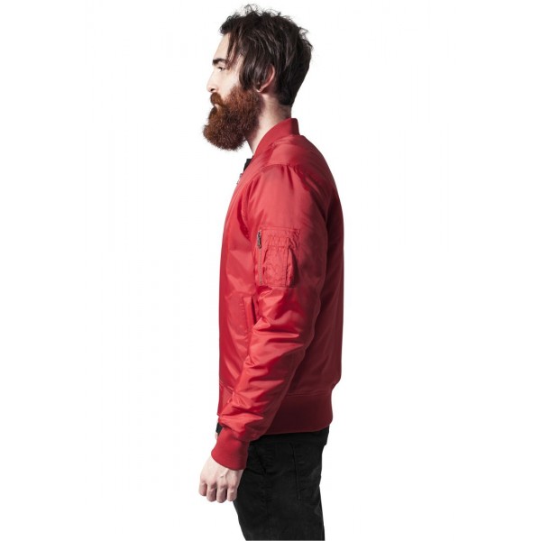 URBAN CLASSICS Basic Bomber Jacke (fire red)