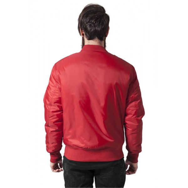 URBAN CLASSICS Basic Bomber Jacke (fire red)