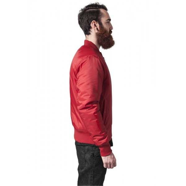 URBAN CLASSICS Basic Bomber Jacke (fire red)