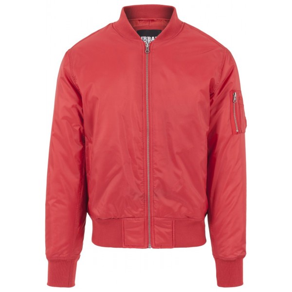 URBAN CLASSICS Basic Bomber Jacke (fire red)