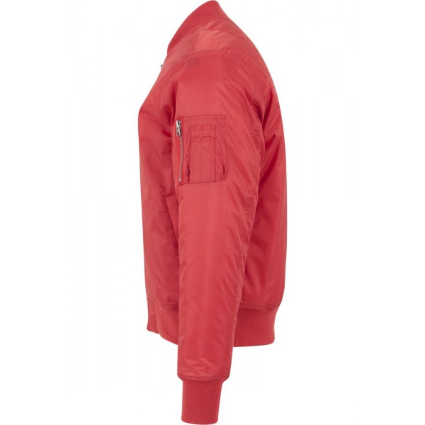 URBAN CLASSICS Basic Bomber Jacke (fire red)