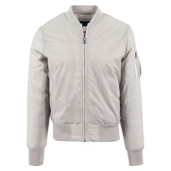 URBAN CLASSICS Basic Bomber Jacke (h. Grey)