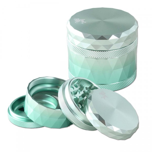 BLACK LEAF Grinder Ø 63 mm 4-teilig changierend silber-grün