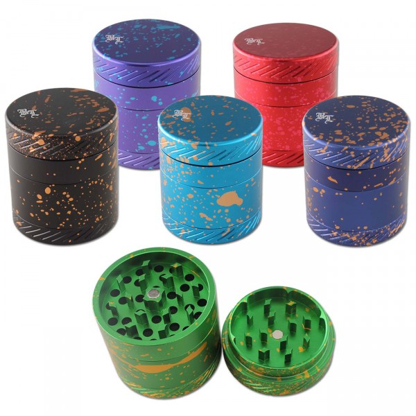 BLACK LEAF Alu Grinder CROWN Ø 50 mm 4-teilig