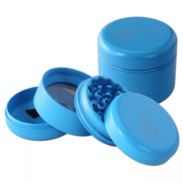BLACK LEAF Lotus Grinder Ø 55 mm 4-teilig Hellblau