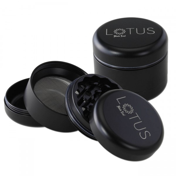 BLACK LEAF Lotus Grinder Ø 55 mm 4-teilig Schwarz
