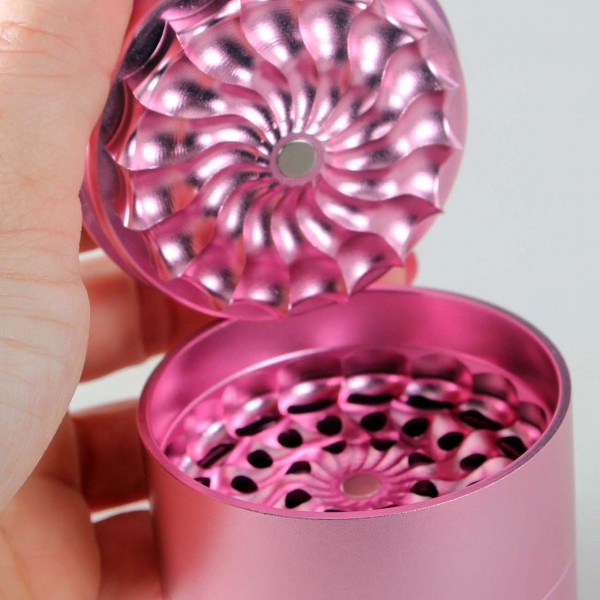 BLACK LEAF CNC-Blumen-Grinder Ø 62 mm 5-teilig pink