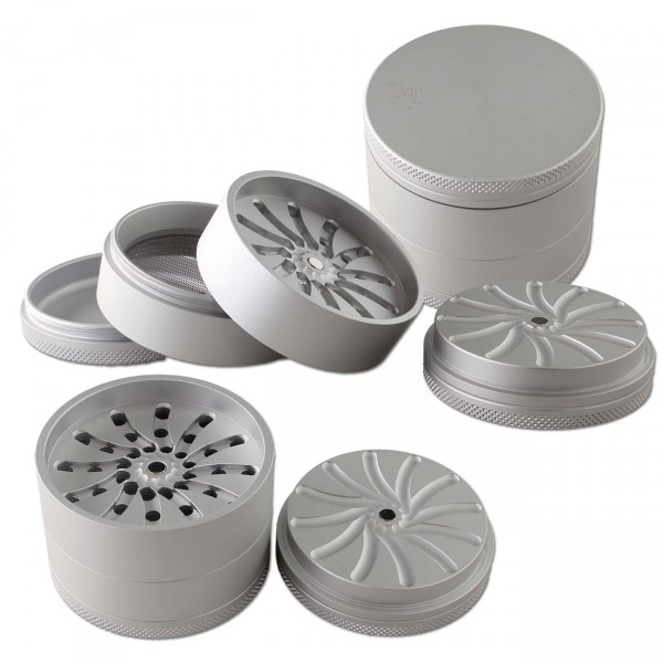 BLACK LEAF Masher Grinder Ø 53 mm 4-teilig silber