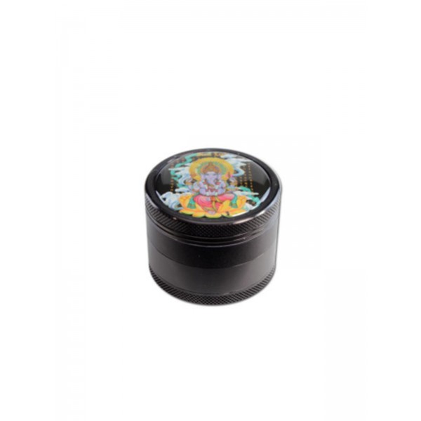 BLACK LEAF Ganesha Grinder Ø 50 mm 4-teilig schwarz