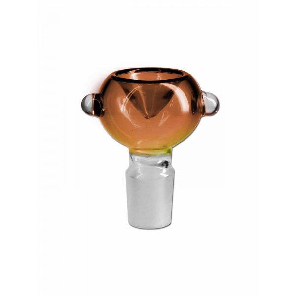 Black Leaf Glaskopf amber mit Rollstop 18.8 Schliff