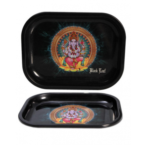 Black Leaf Rolling Tray "Ganesha" Drehunterlage S