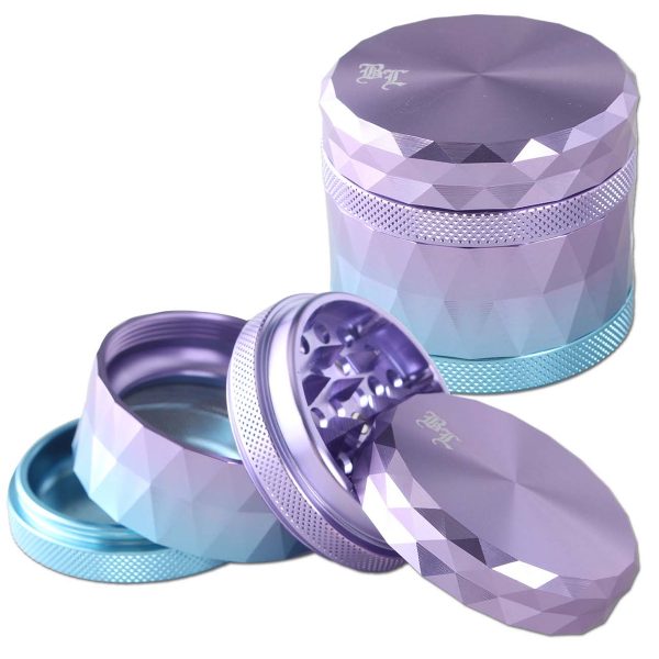 BLACK LEAF Grinder Ø 63 mm 4-teilig changierend lila-blau
