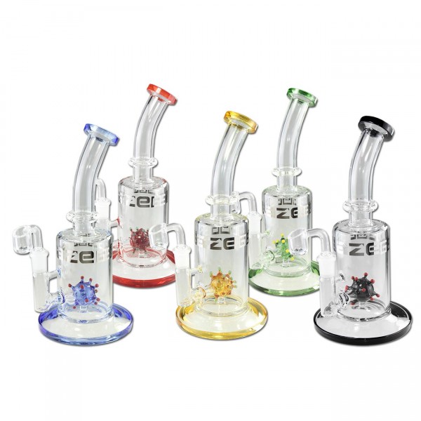 Blaze Glass 'Virus Ball' Ölbong/Dab Rig gelb NS 14