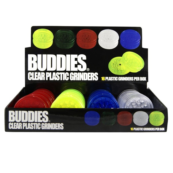 BUDDIES Plastik Grinder 16er Großpackung Display