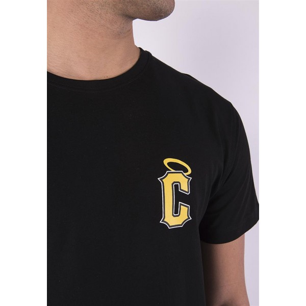 C&S WL Cangels Tee schwarz-gelb Detail