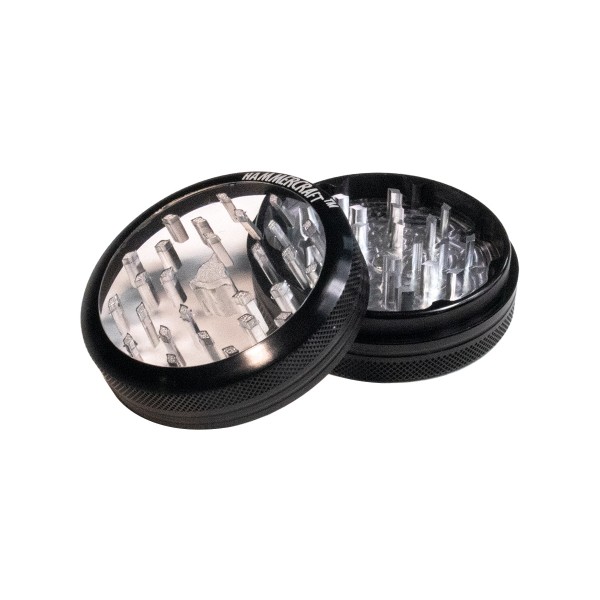 Hammercraft Clear Top Grinder Aluminium Ø 63 mm 2-teilig schwarz