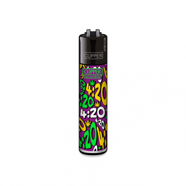 CLIPPER Feuerzeug It's 420 lila