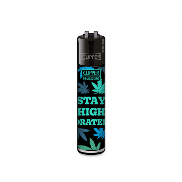 CLIPPER Feuerzeug Leaves Slogan - Stay High Drated