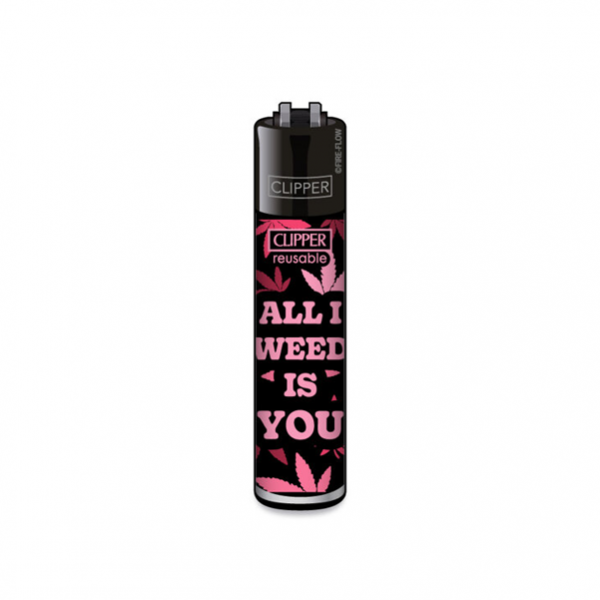 CLIPPER Feuerzeug Leaves Slogan - All I Weed is You