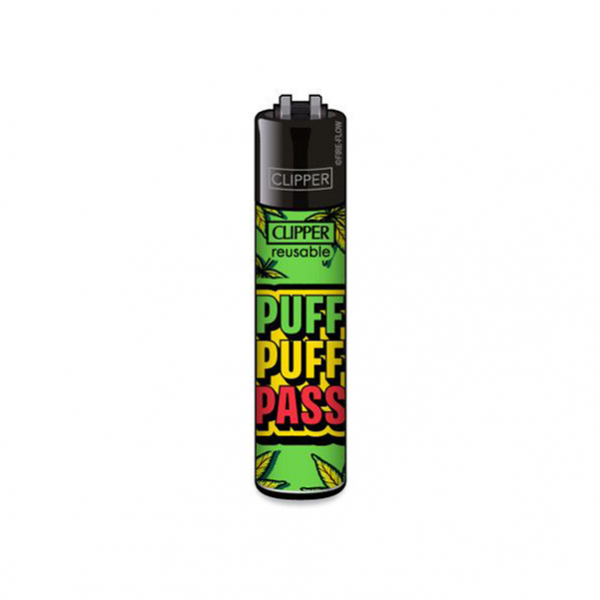 CLIPPER Feuerzeug Weed Statements #7 Puff Puff Pass