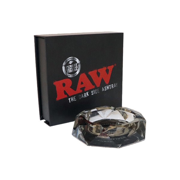 RAW Glass Ashtray Aschenbecher Crystal Darkside
