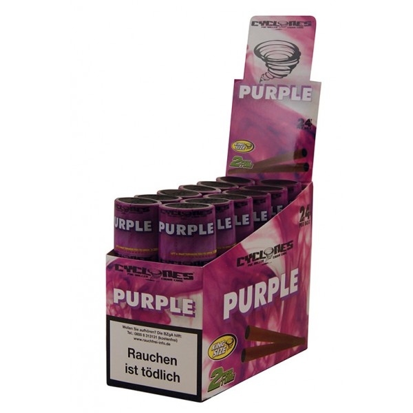 Cyclones Hemp Blunt Purple, 24er Box