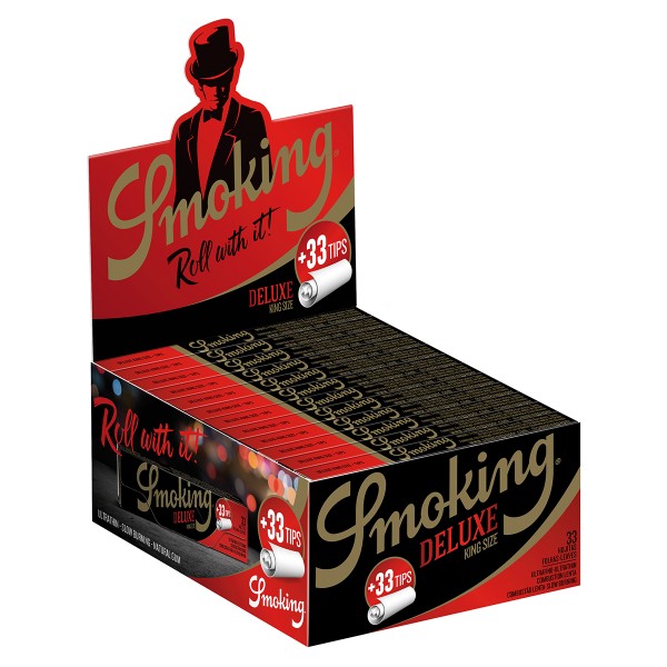 Smoking Deluxe King Size Papers + Tips 24er Box