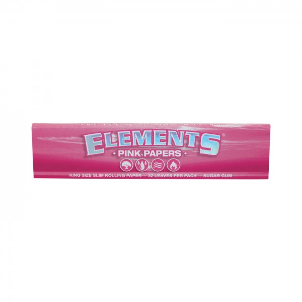 ELEMENTS King Size Slim Pink Papers Heftchen einzeln