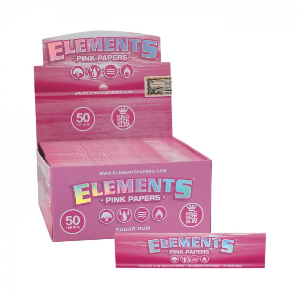 ELEMENTS King Size Slim Pink Papers Heftchen einzeln