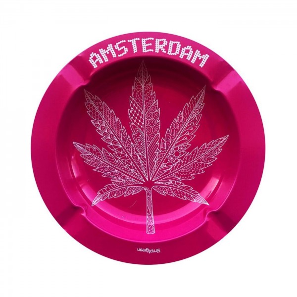 Best Buds Ashtray Amsterdam Leaf pink small