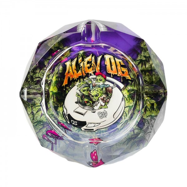 Best Buds Crystal Ashtray "Alien OG"