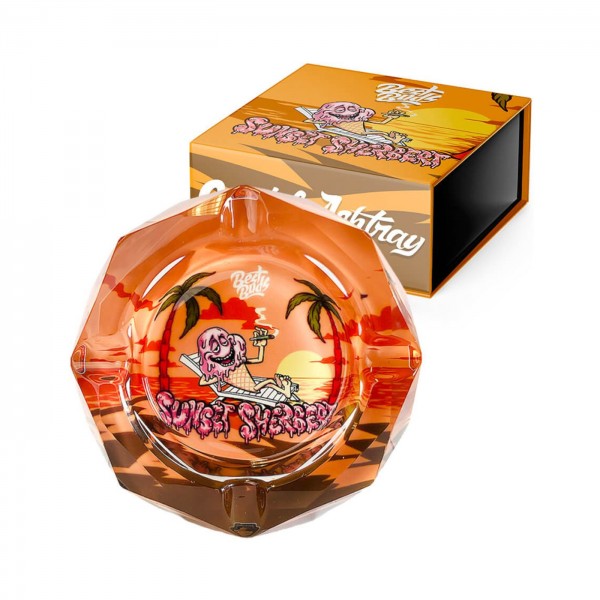 Best Buds Crystal Ashtray "Sunset Sherbert"