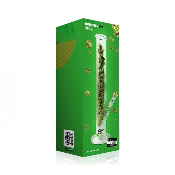 OGeez Glasbong klar 35 cm mit Buds Schokolade
