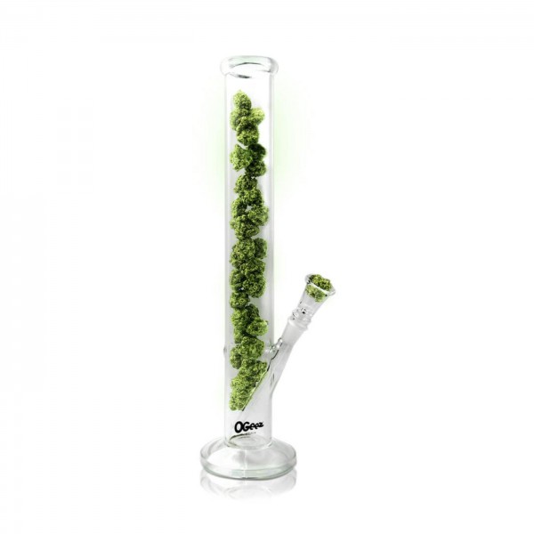 OGeez Glasbong klar 35 cm mit Buds Schokolade
