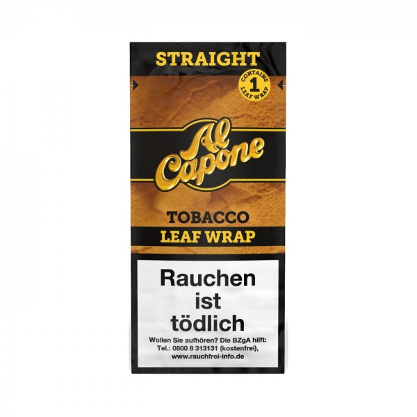 Al Capone Tobacco Leaf Wrap Straight 20er Box
