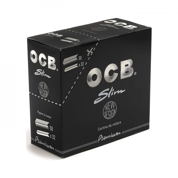 OCB Schwarz Premium Slim Long Papers mit Filter-Tips 32er Box